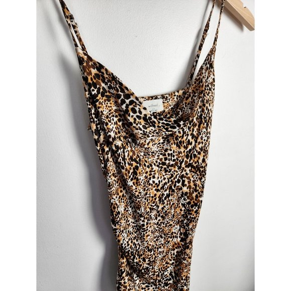 Aritzia Wilfred Women's Sz. XXS Mini Leopard Print Adjustable Fitted Dress - Picture 3 of 7